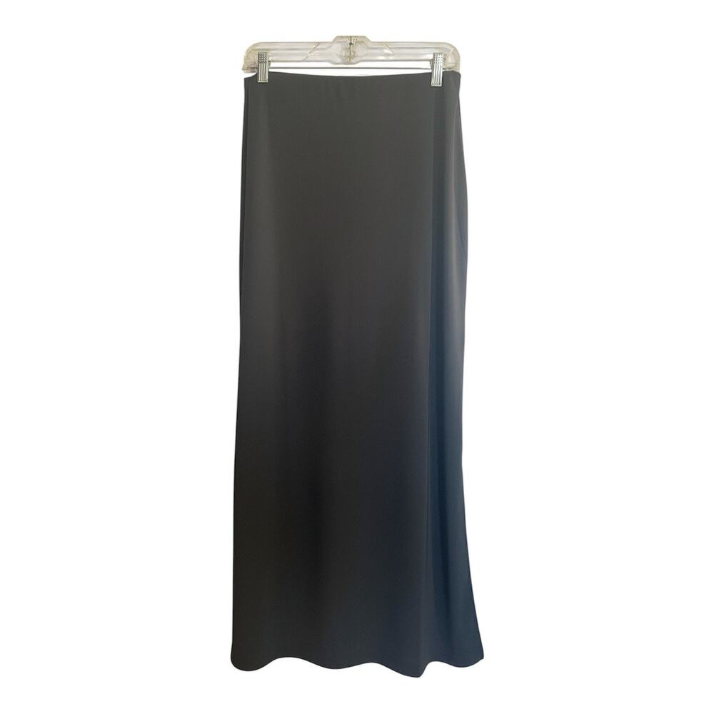 Vintage Jacqueline Ferrar Maxi Skirt Size Medium Charcoal Gray Boho Stretch 90s
